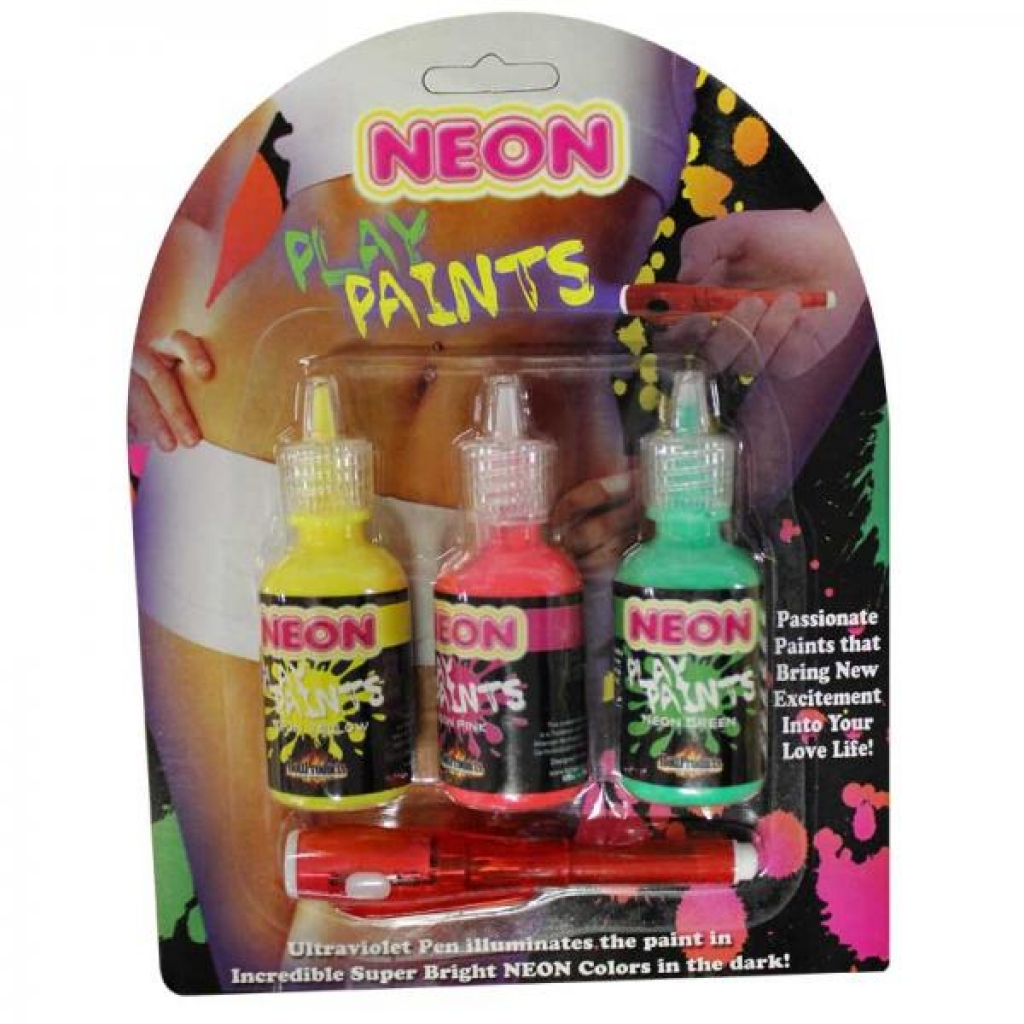 Neon Body Paints 3pk Card - Party Wear