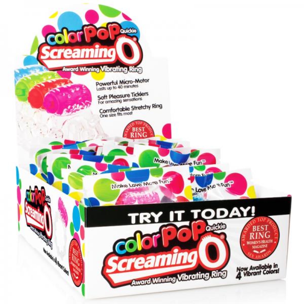 Screaming O Color Pop Quickie Assorted Colors (display Of 24) - Traditional