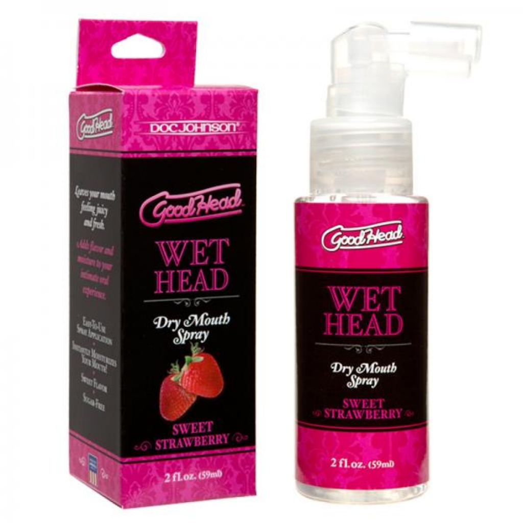 Goodhead - Wet Head - Dry Mouth Spray - Sweet Strawberry 2 Fl Oz - Lickable Body