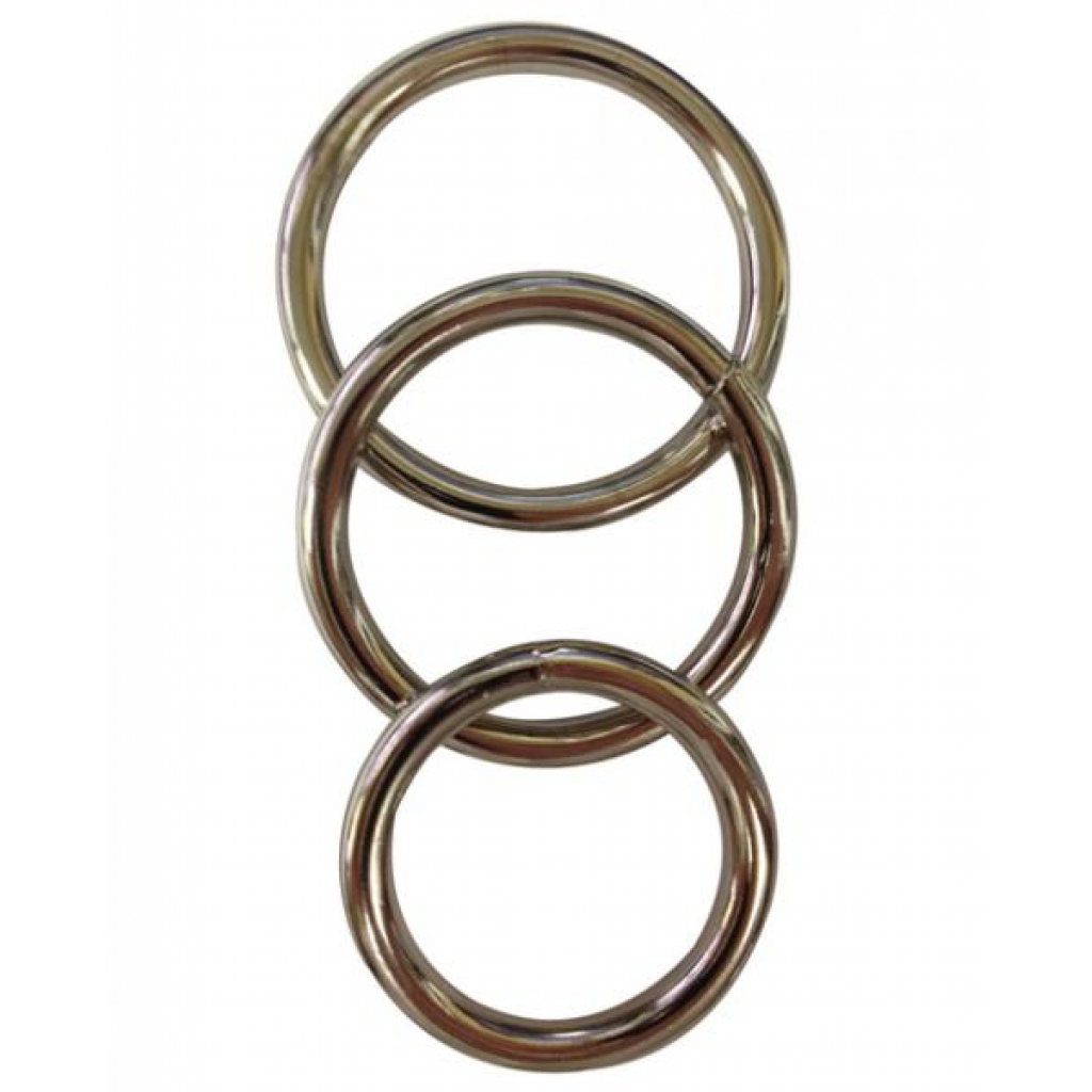 Sportsheets Metal O-Ring 3 Pack Nickel-free Rings - Cock Ring Trios