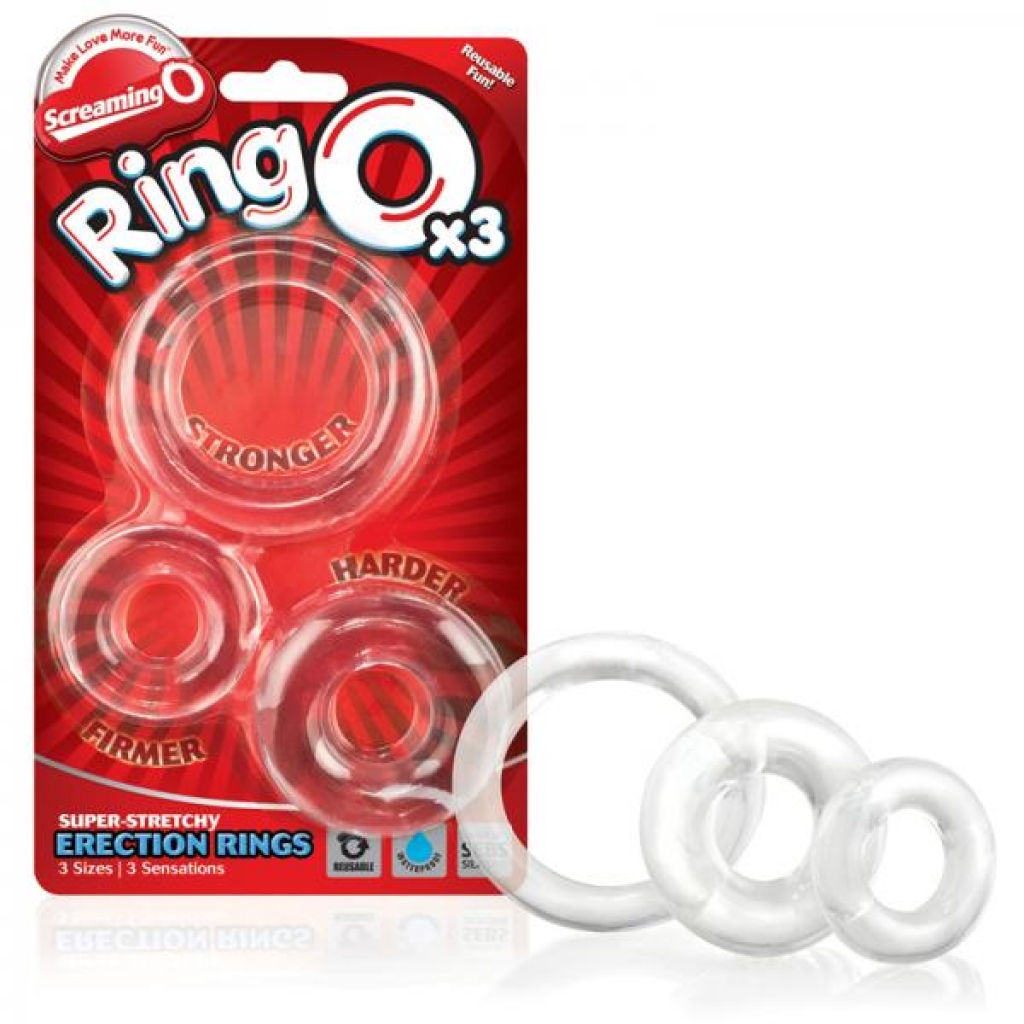 Screaming O Ringo X3 Clear - Cock Ring Trios
