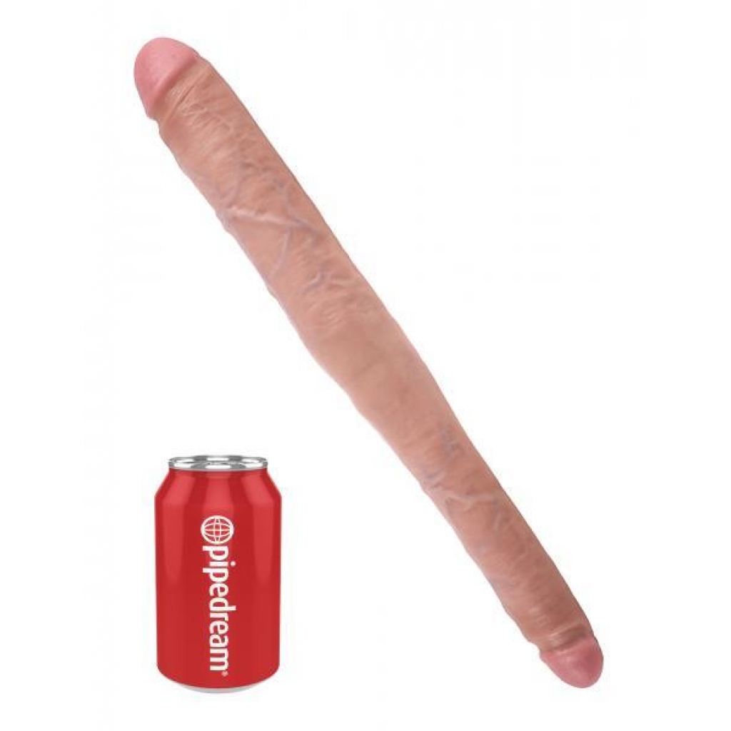 16 Inch Tapered Double Dong - Beige - Double Dildos
