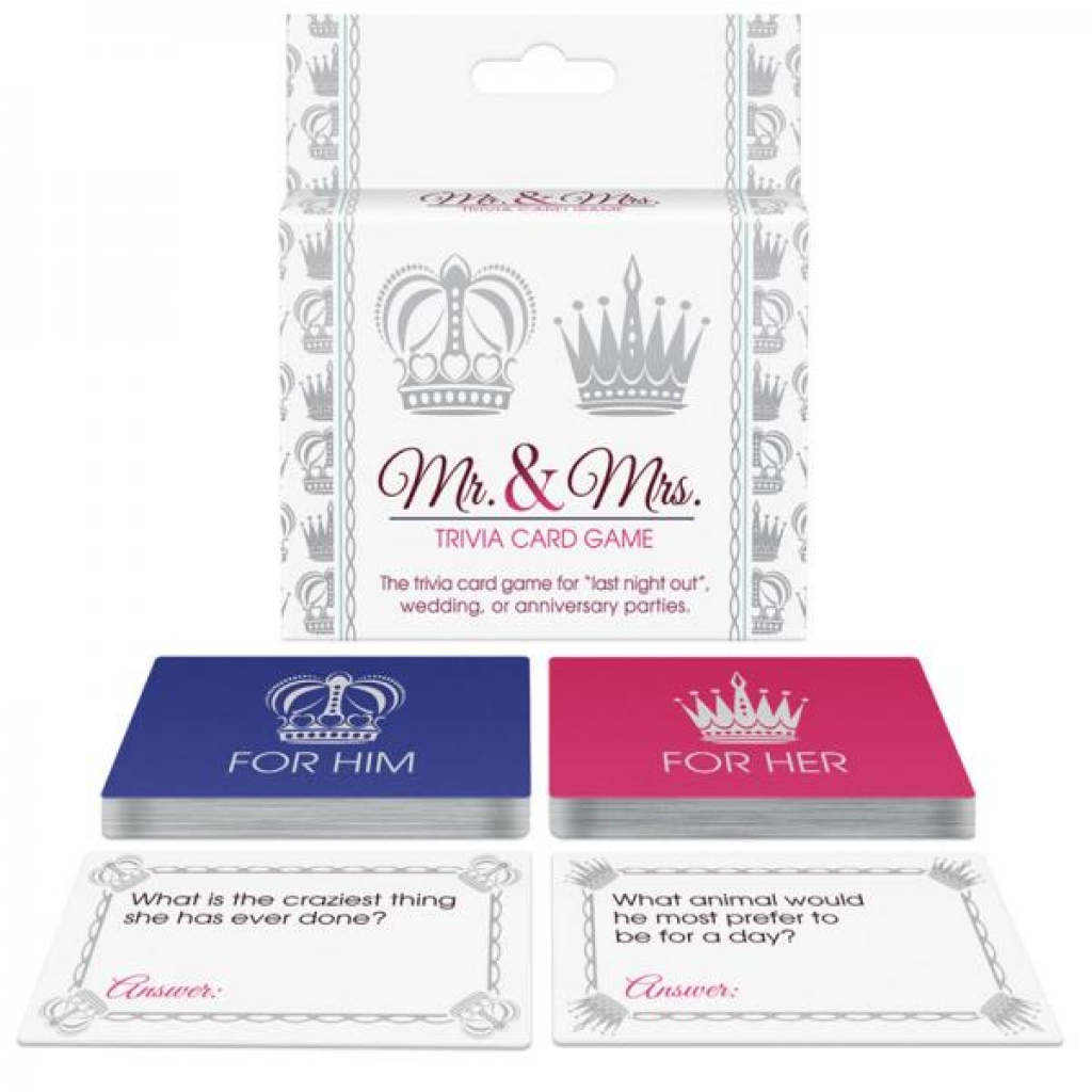 Mr. And Mrs. Trivia Card Game - Hot Games for Lovers