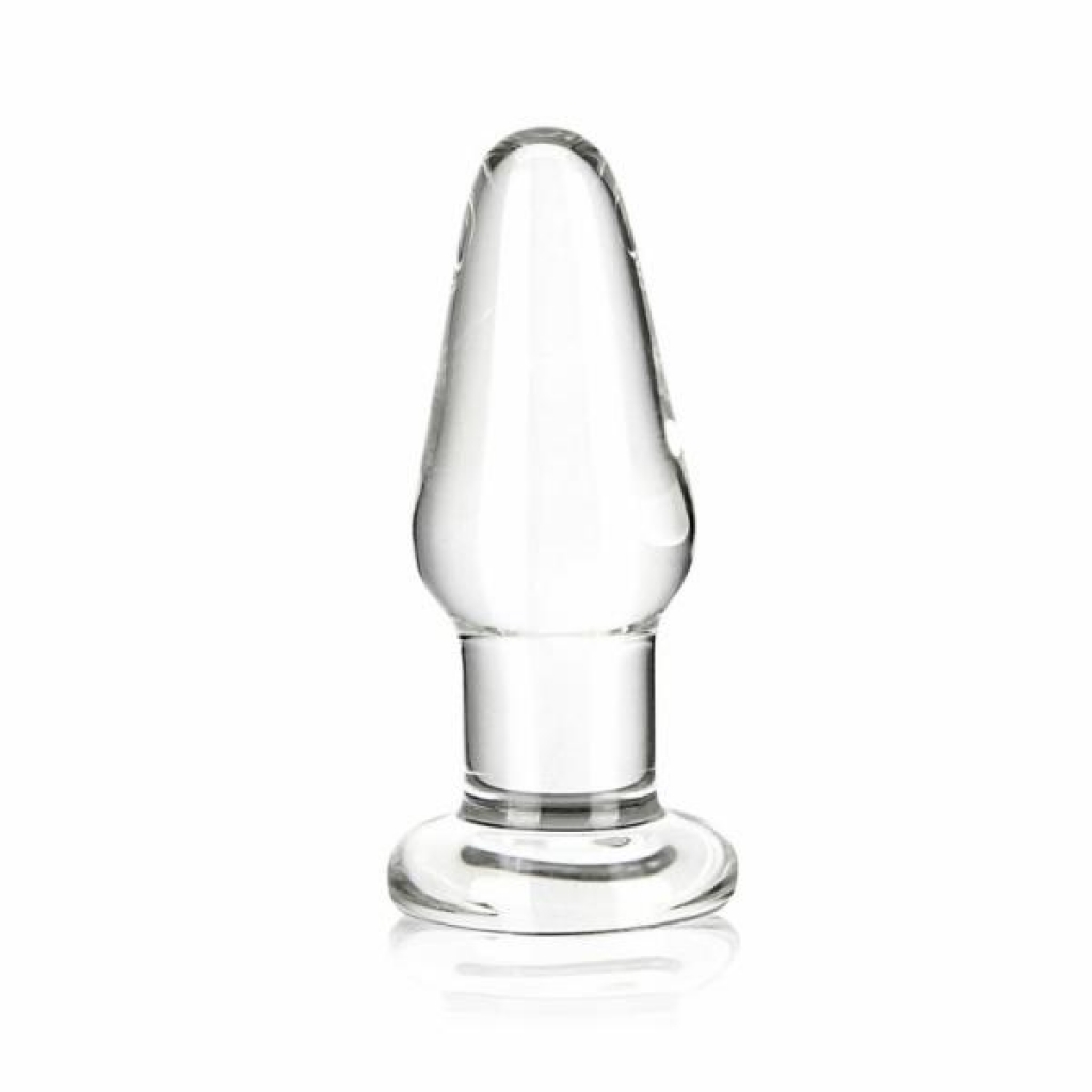 Glas 3.5 inches Glass Butt Plug Clear - Anal Plugs