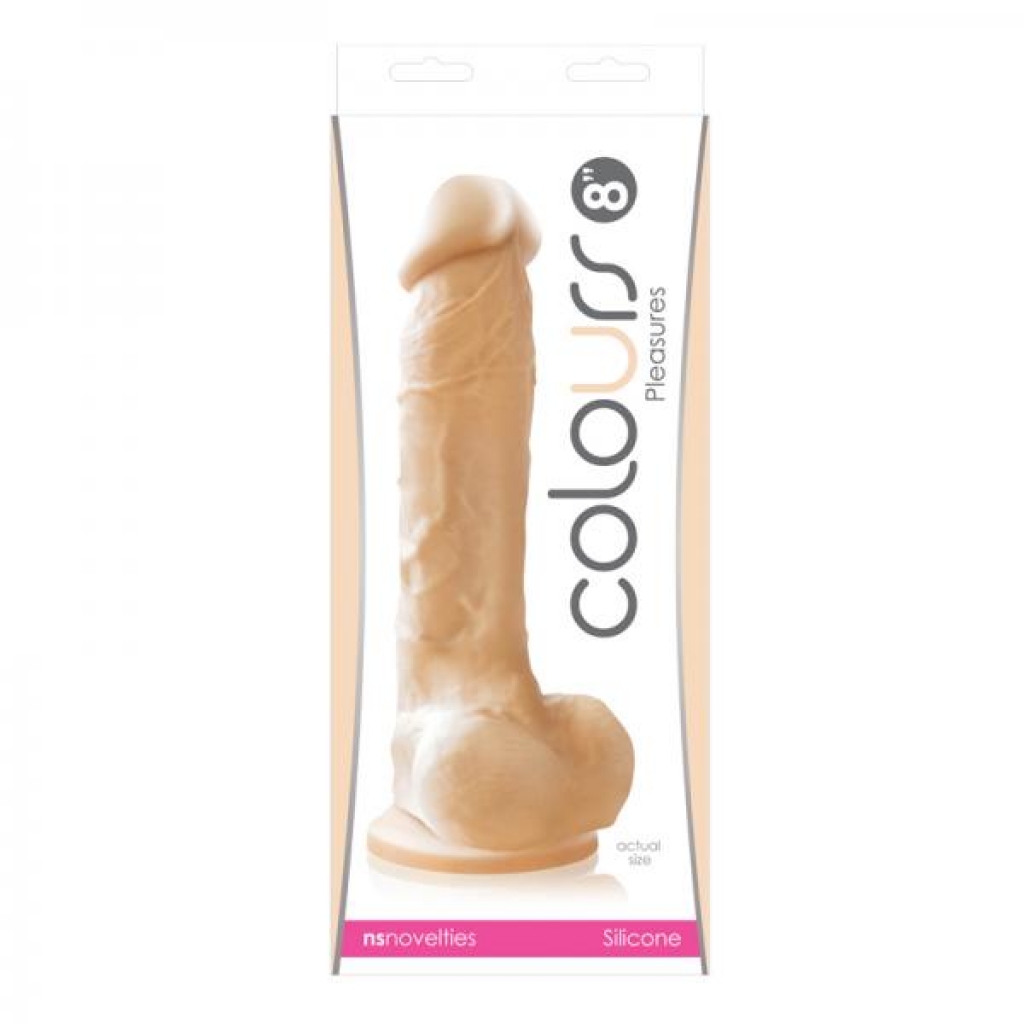 Colours Pleasures 8in White - Realistic Dildos & Dongs