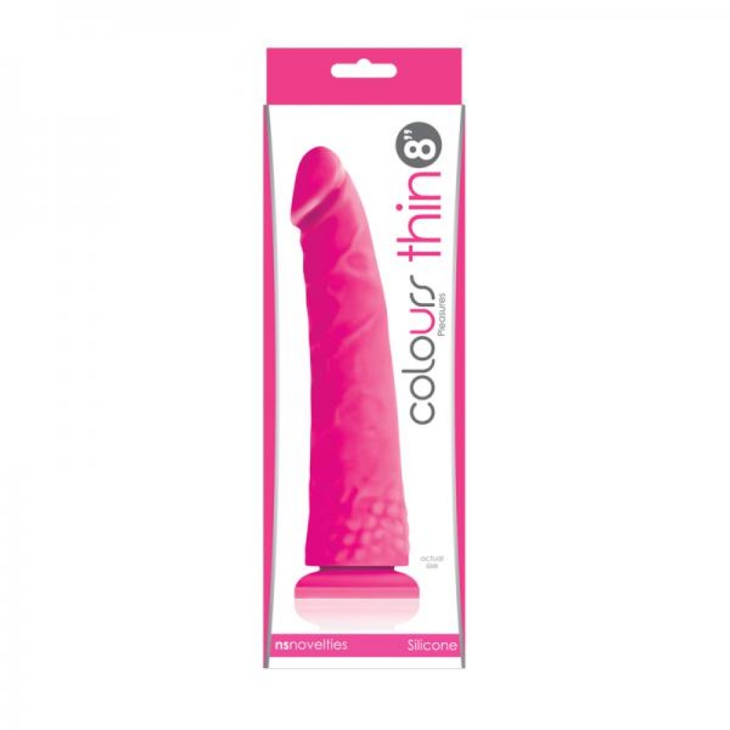 Colours Pleasures Thin 8in Pink - Realistic Dildos & Dongs