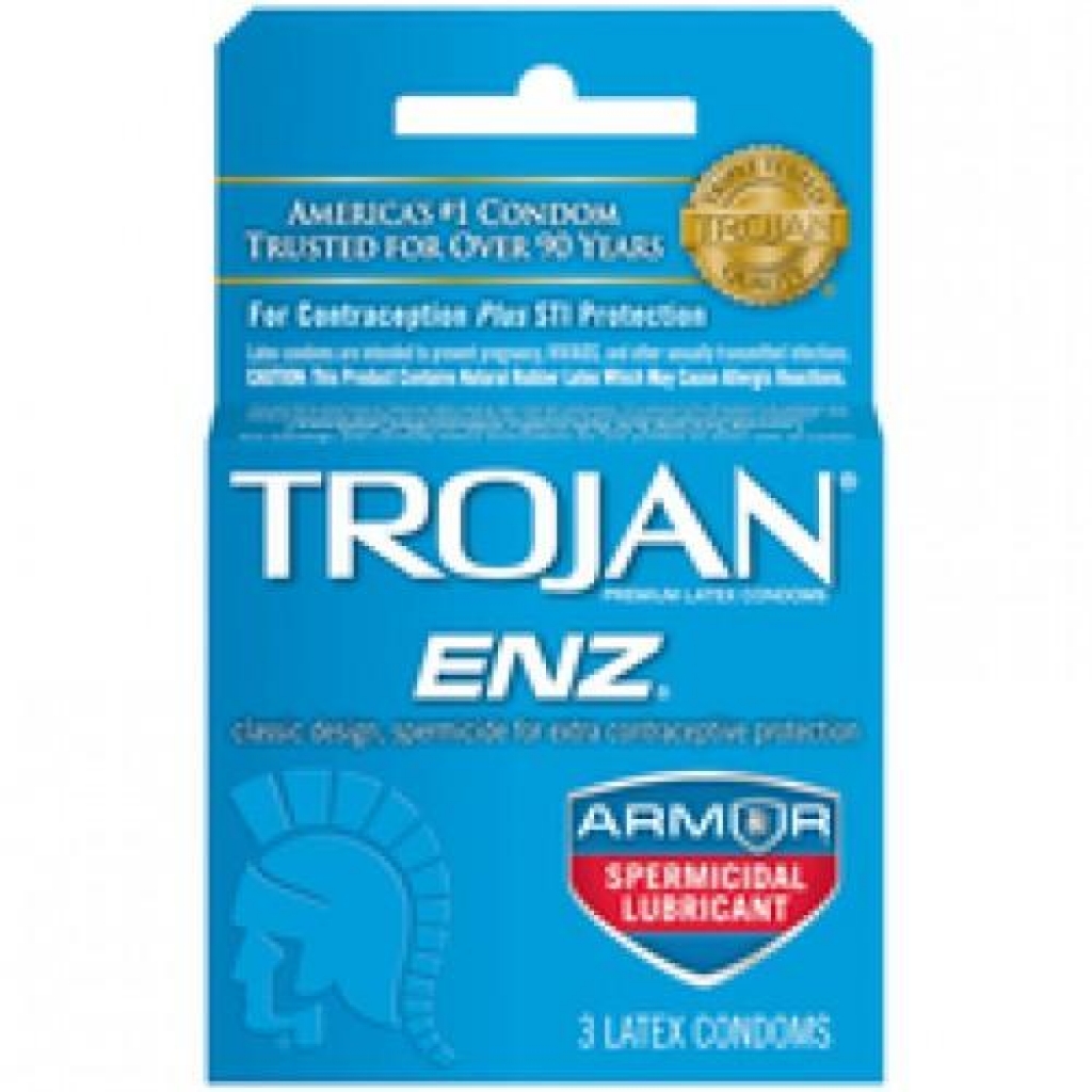 Trojan Condom Enz With Spermicidal Lubricant 3 Pack - Condoms