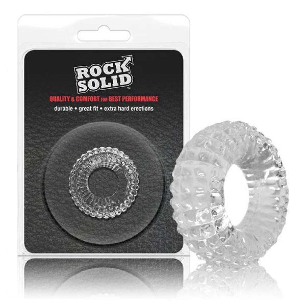 Rock Solid Radial Clear C Ring In A Clamshell - Stimulating Penis Rings
