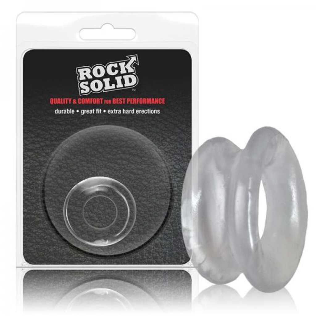 Rock Solid Convex Clear C Ring In A Clamshell - Stimulating Penis Rings