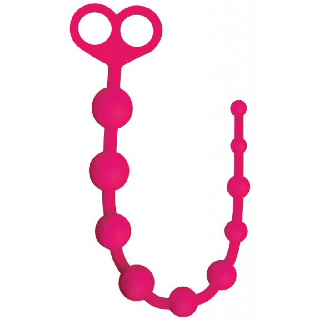 Gossip Perfect 10 Silicone Anal Beads Pink - Anal Beads