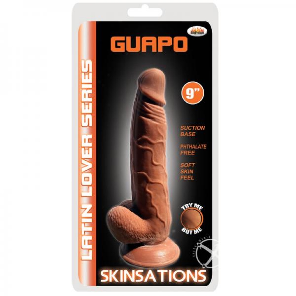 Latin Lover Guapo 9 Inches Dildo - Brown - Realistic Dildos & Dongs