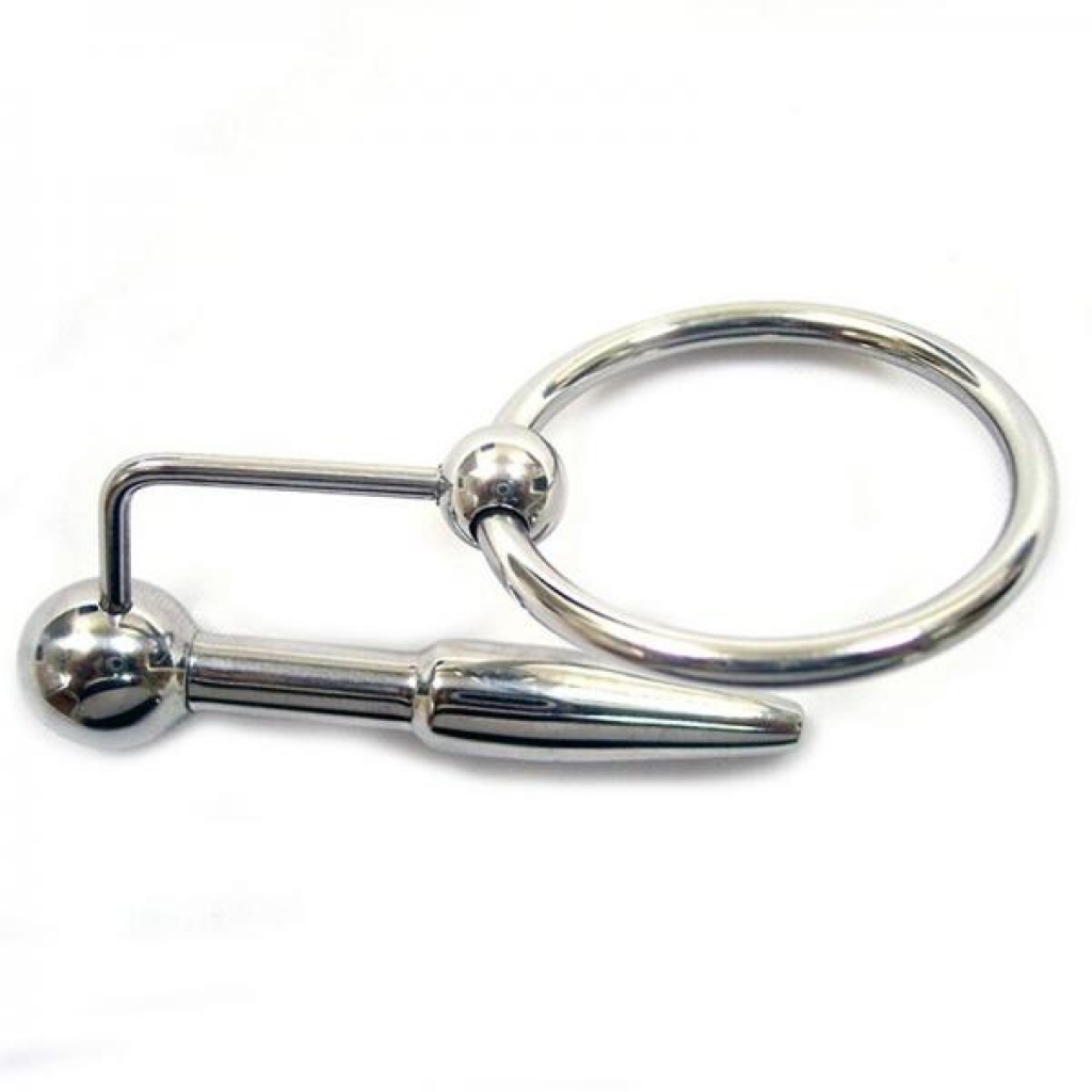 Stainless Steel Urethral Probe & Cock Ring - Medical Play