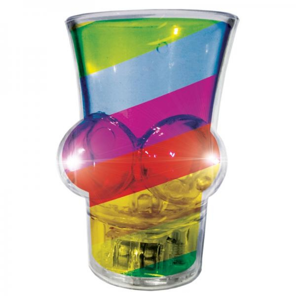 Light Up Rainbow Boobie Shot Glass - Serving Ware