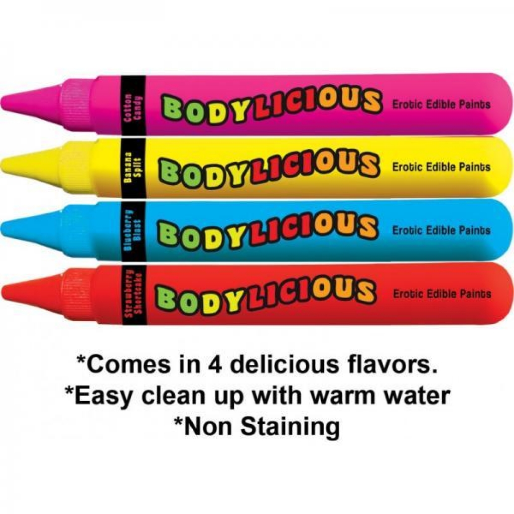 Bodylicious Edible Body Pens 4 Pack - Lickable Body
