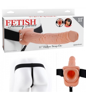 Fetish Fantasy 11in Hollow Strap-on Flesh - Hollow Strap-ons