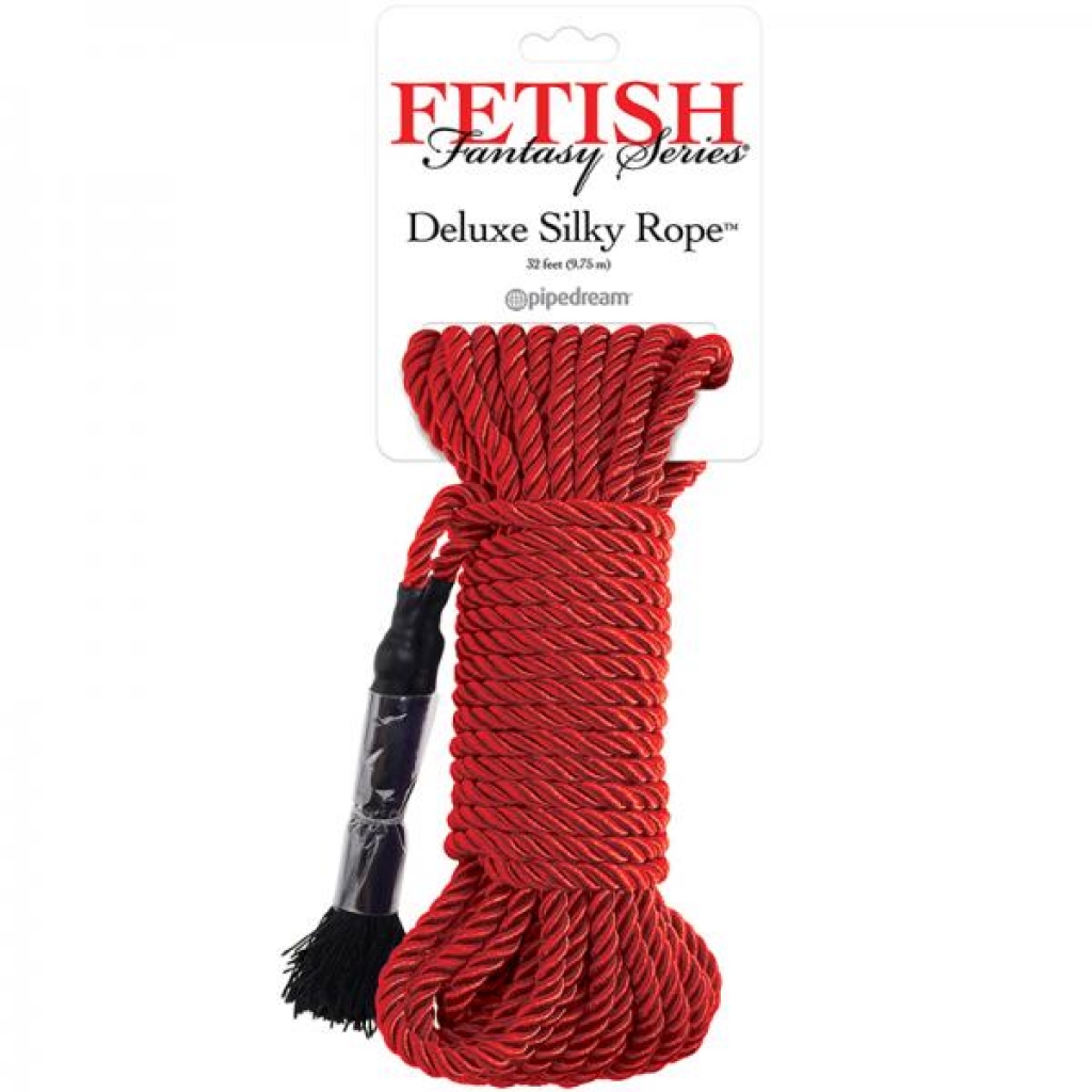 Fetish Fantasy Deluxe Silk Rope - Red - Rope, Tape & Ties