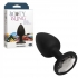 Booty Bling Small Black Plug Silver Stone - Anal Plugs