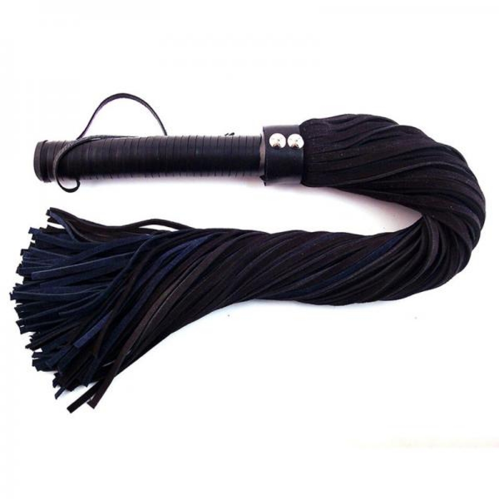 Rouge Flogger Suede Leather Handle Black Blue - Floggers