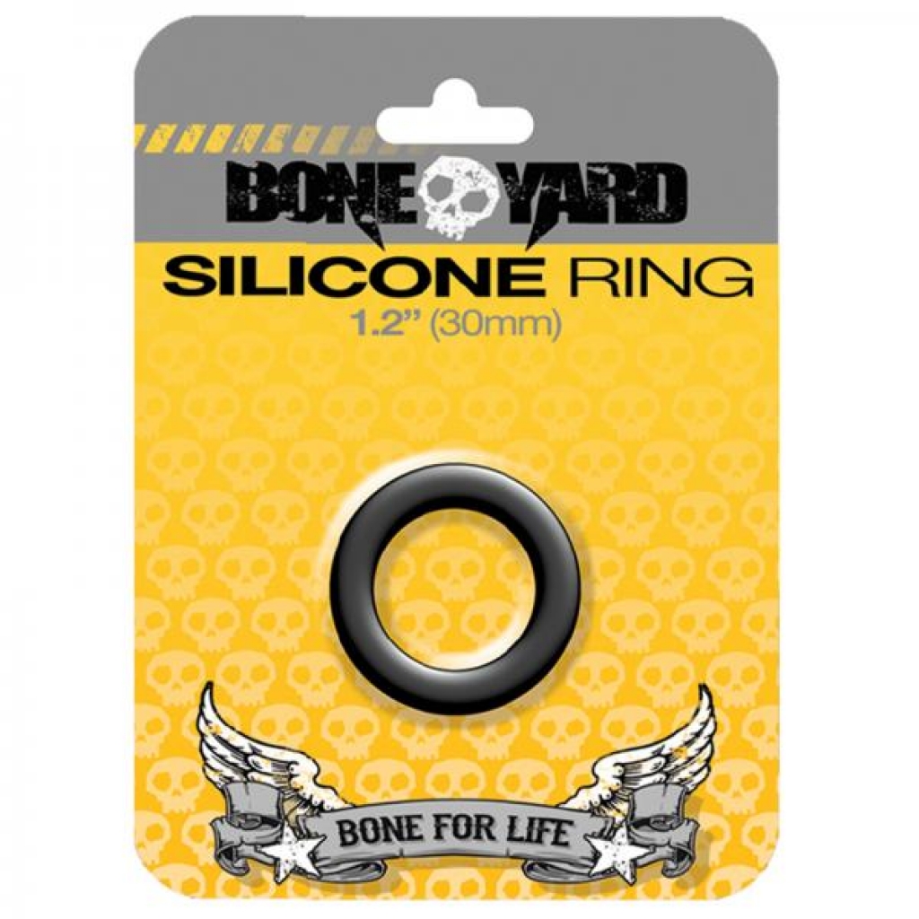 Boneyard Silicone Ring 1.2 inches Black - Classic Penis Rings