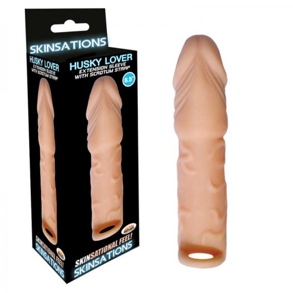 Skinsations Husky Lover Extension Sleeve Scrotum Strap 6.5 inches - Penis Extensions