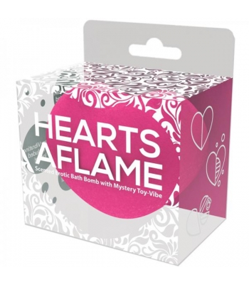 Hearts A Flame Erotic Lovers Bath Bomb Heart Shape Scented Bath Bomb With Mystery Toy Vibe - Bath & Shower