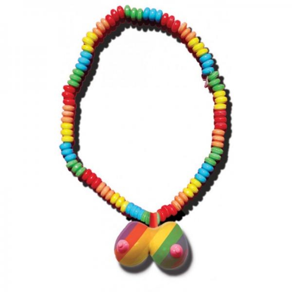 Rainbow Boobie Candy Necklace - Adult Candy and Erotic Foods