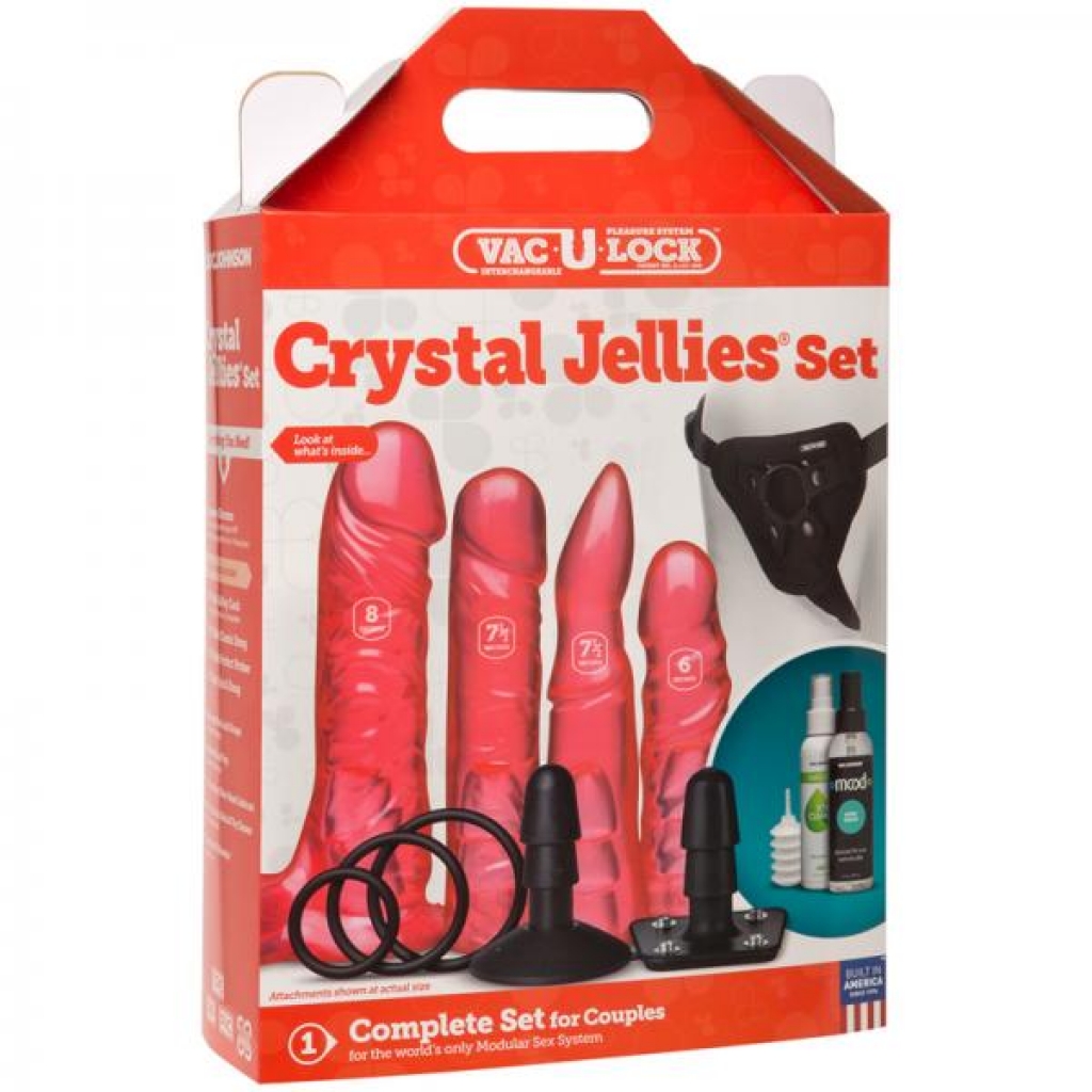 Vac-U-Lock Crystal Jellies Set - Pink - Vac-U-Lock System