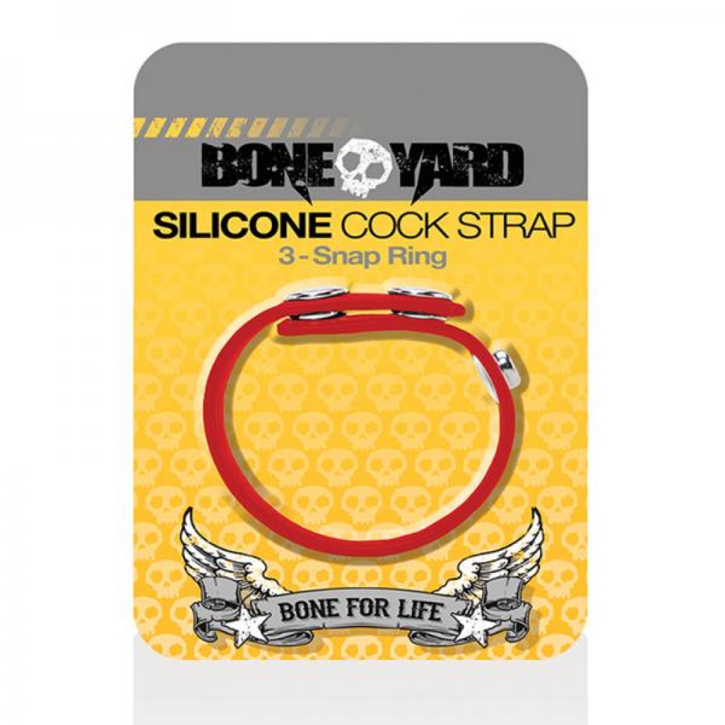 Boneyard Cock Strap Red - Adjustable & Versatile Penis Rings