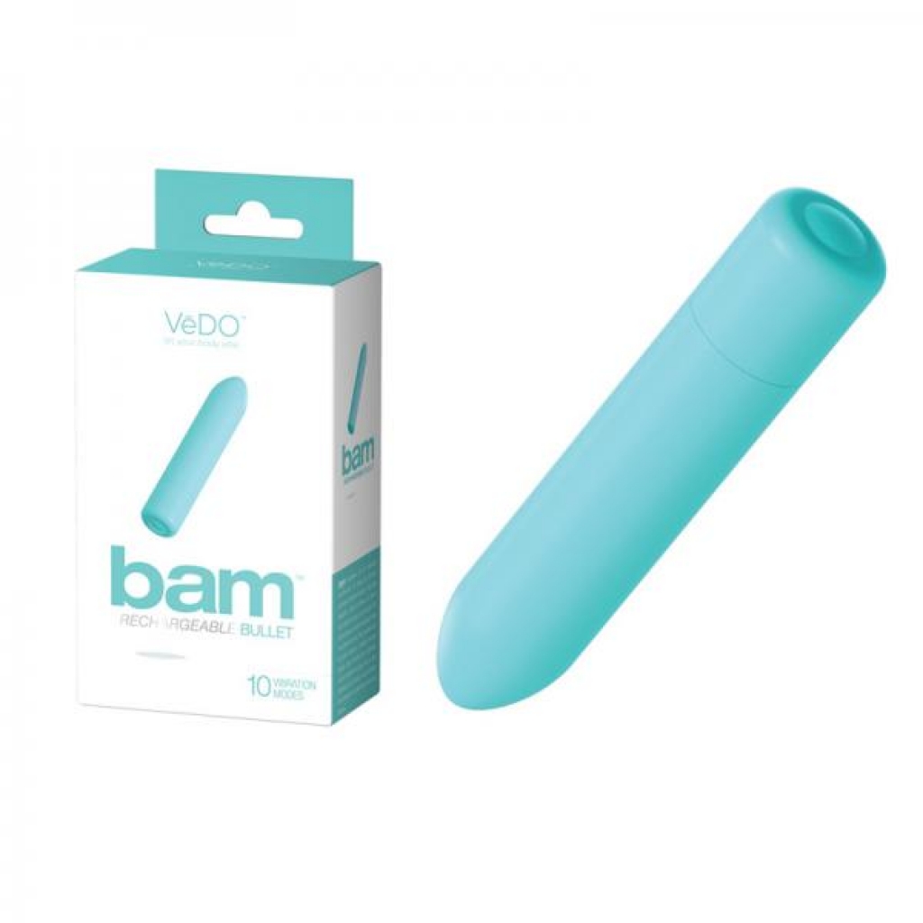 Vedo Bam Rechargeable Bullet - Tease Me Turquoise - Bullet Vibrators