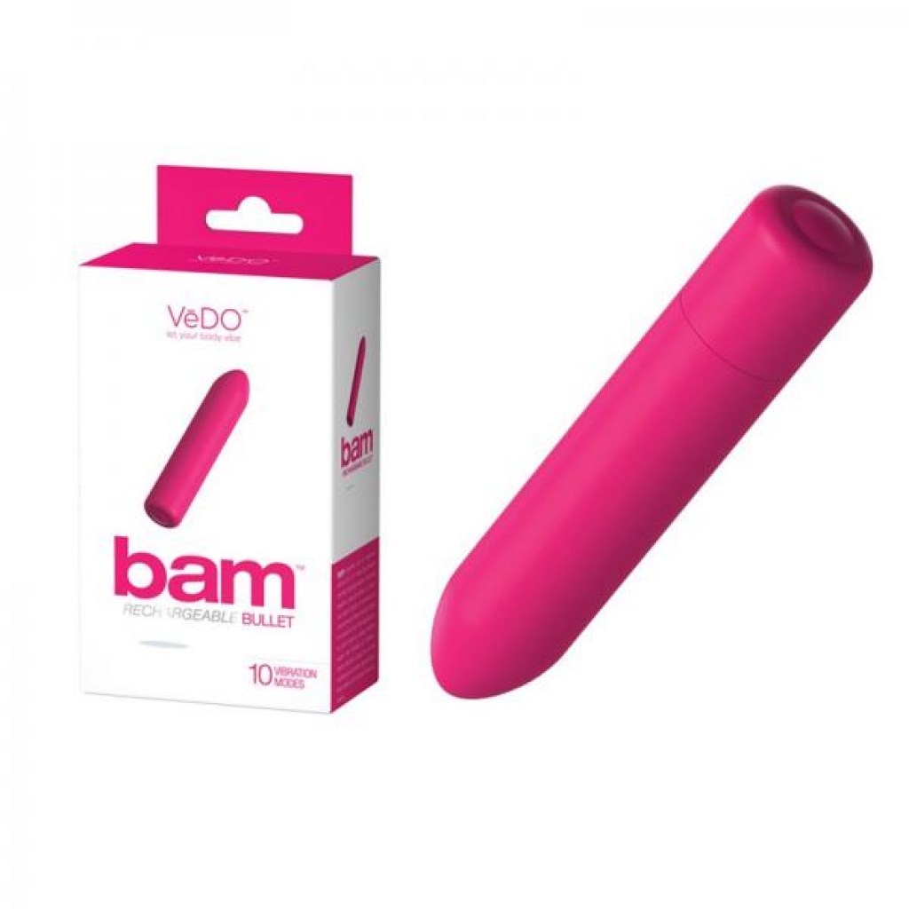 Vedo Bam Rechargeable Bullet - Foxy Pink - Bullet Vibrators