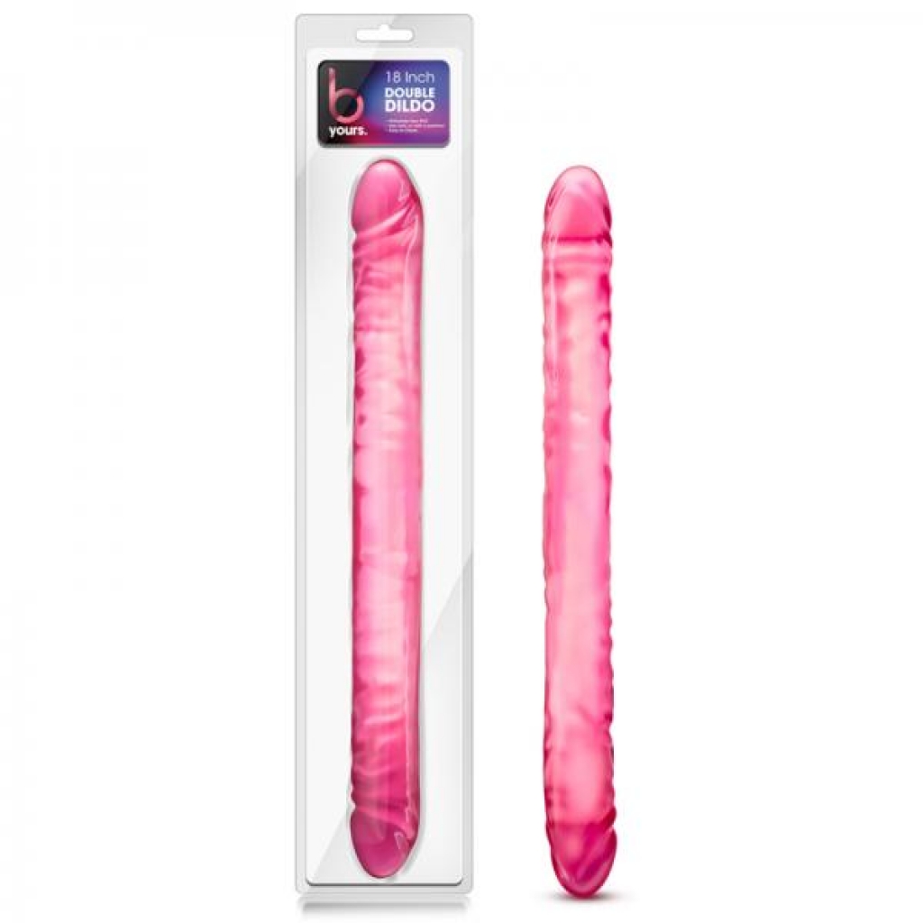 B Yours - 18in Double Dildo - Pink - Double Dildos