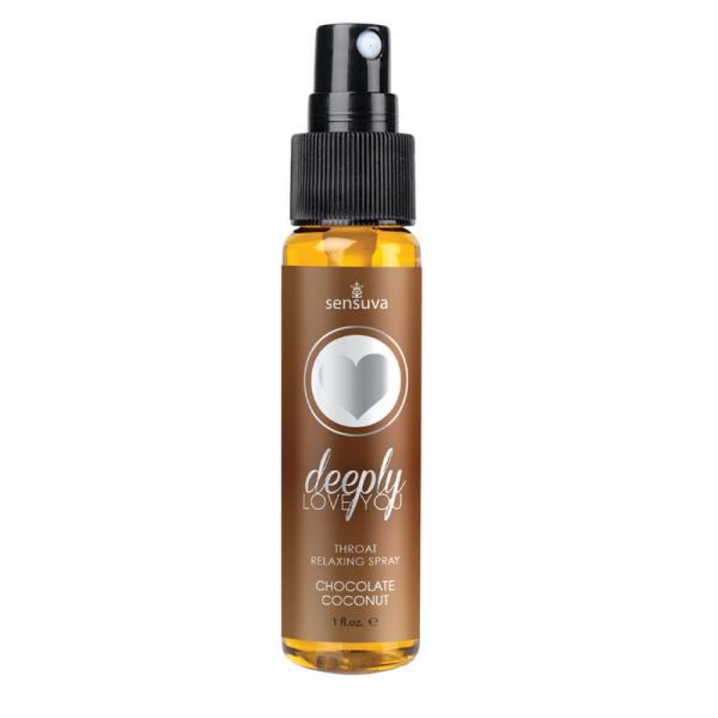 Deeply Love You Chocolate Coconut Throat Relaxing Spray 1oz Bottle - Lickable Body
