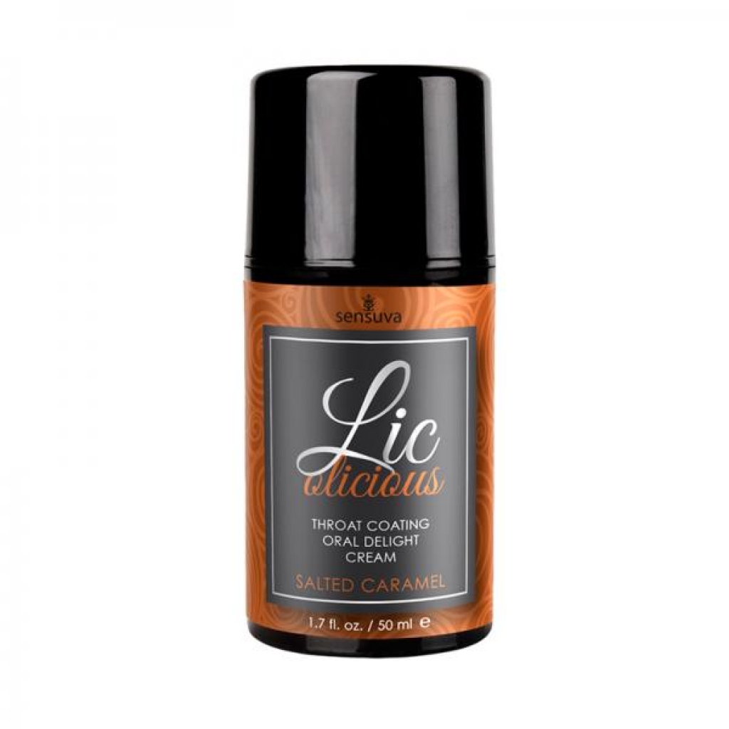 Lic-o-licious Salted Caramel Oral Delight Cream 1.7oz Bottle - Lickable Body