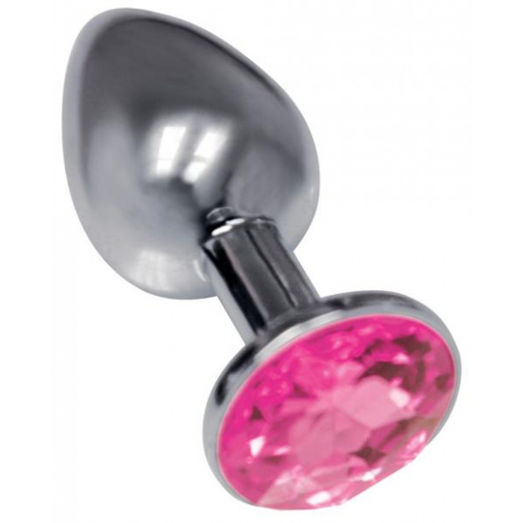 Silver Starter Bejeweled Stainless Steel Plug - Anal Plugs