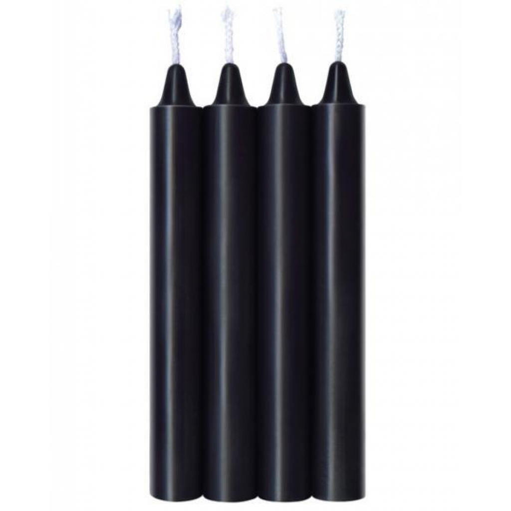 Make Me Melt Sensual Warm Drip Candles Black 4 Pack - Massage Candles