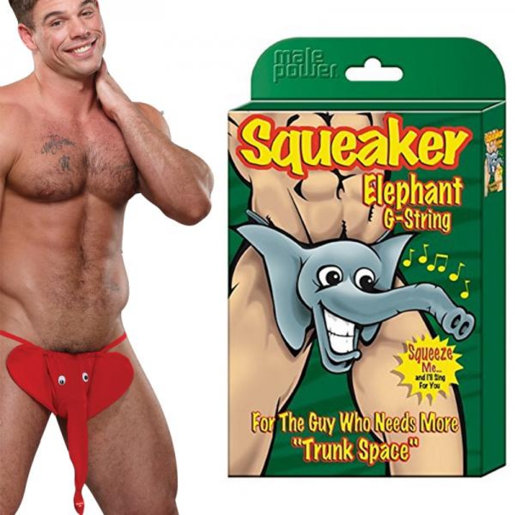 Squeaker Elephant G-string Red - Babydolls & Slips