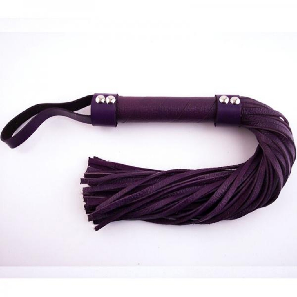 Rouge H-style Leather Flogger Purple - Floggers