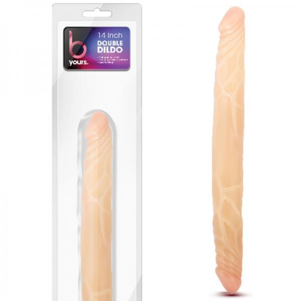 B Yours - 14in Double Dildo - Beige - Double Dildos