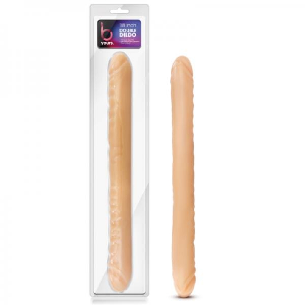 B Yours - 18in Double Dildo - Beige - Extreme Dildos