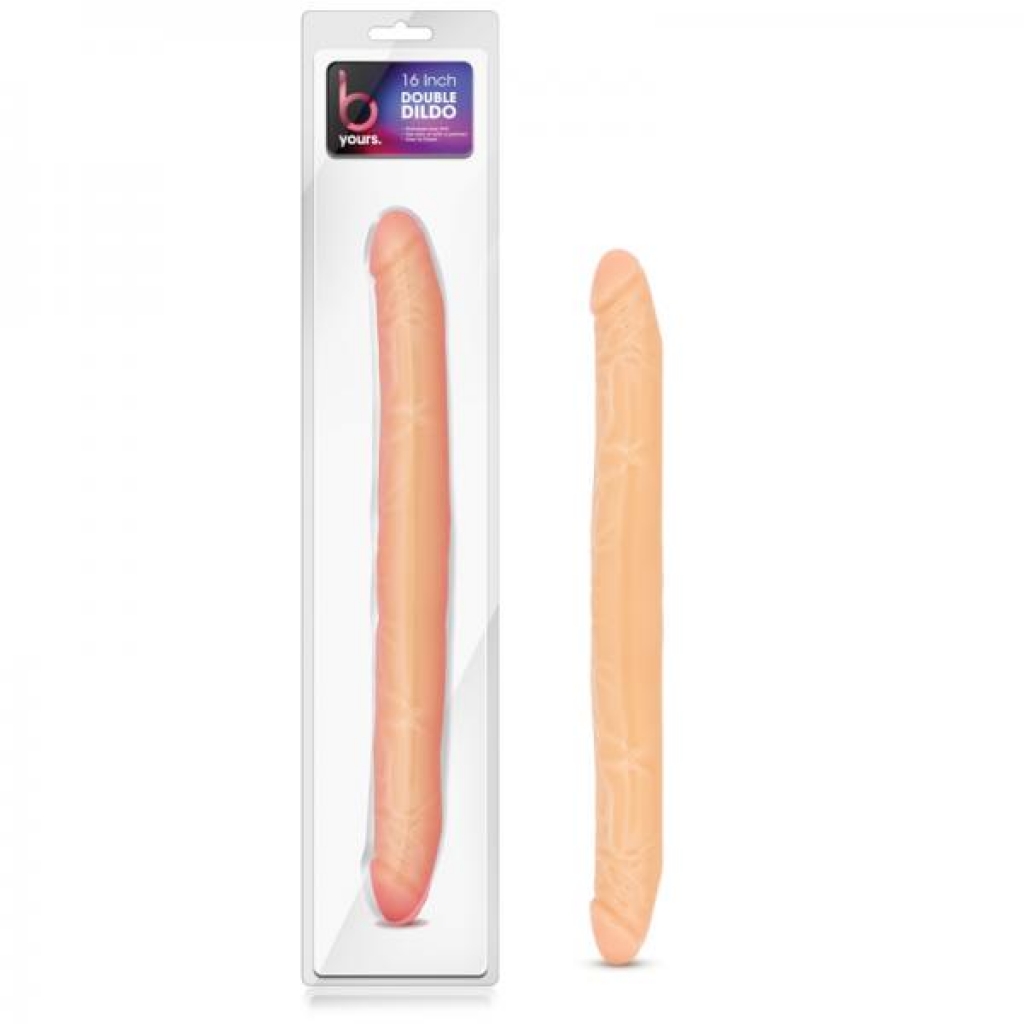 B Yours - 16in Double Dildo - Beige - Double Dildos