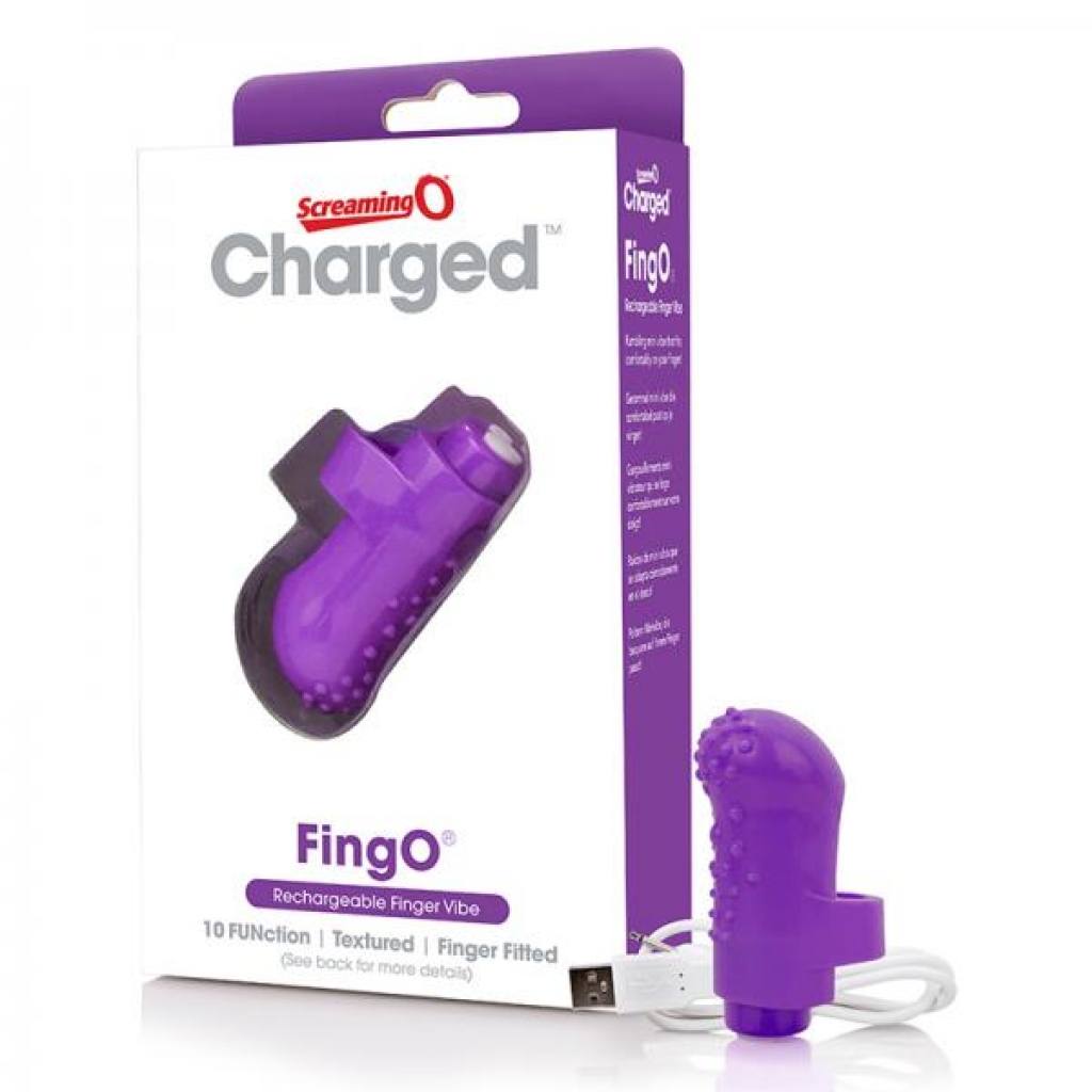 Screaming O Charged Fingo Vooom Mini Vibe - Purple - Finger Vibrators