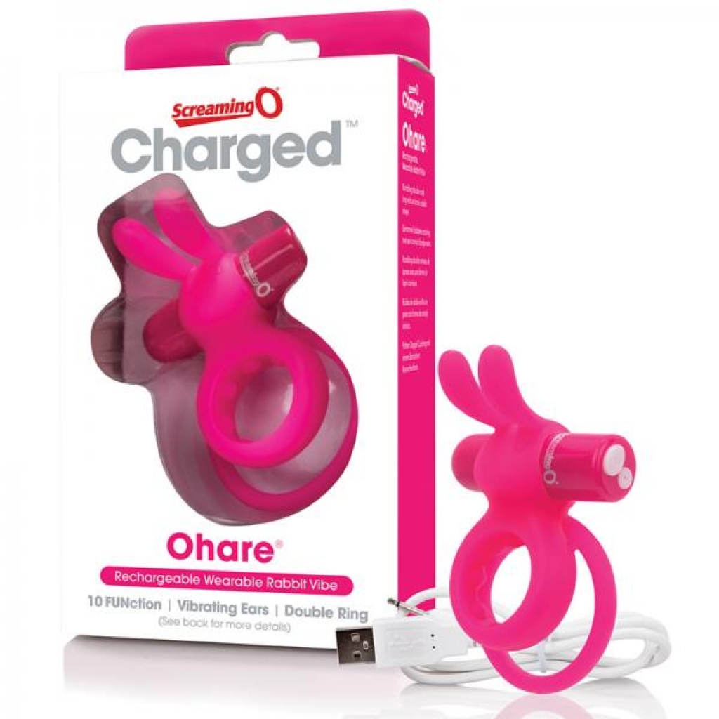 Screaming O Charged Ohare Vooom Mini Vibe - Pink - Couples Vibrating Penis Rings