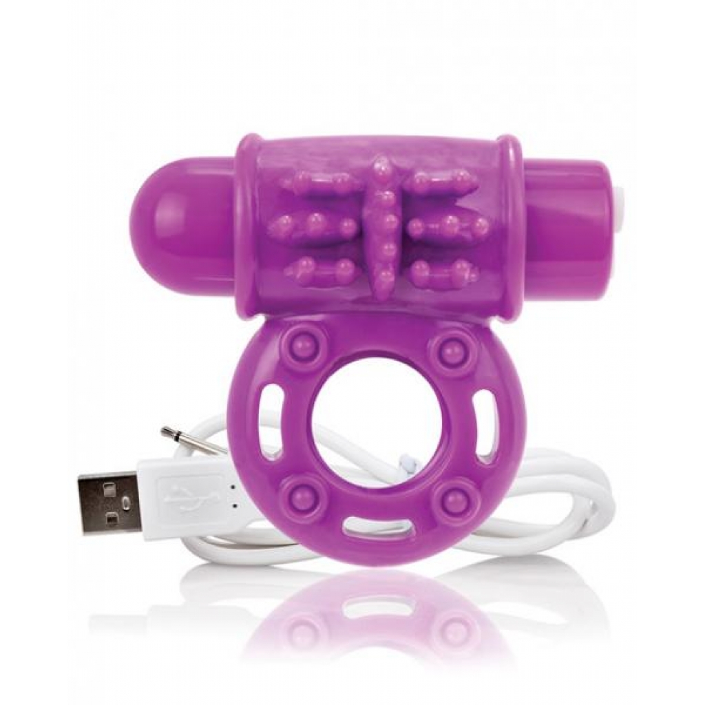 Screaming O Charged Owow Vooom Vibrating Cock Ring Purple - Couples Vibrating Penis Rings