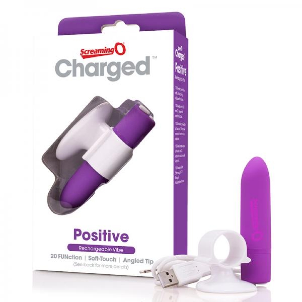 Screaming O Charged Positive Vibe - Grape - Finger Vibrators