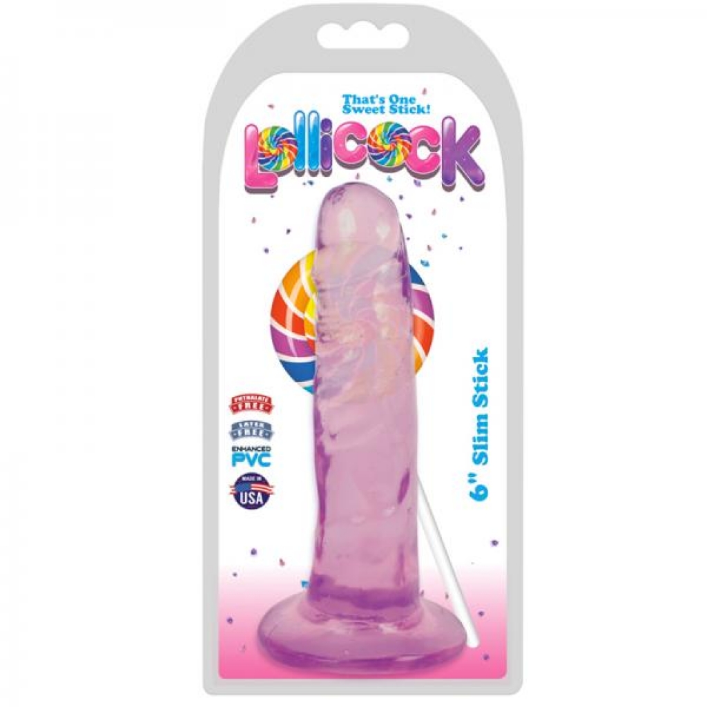 Lollicock Slim Stick 6in Grape Ice - Realistic Dildos & Dongs