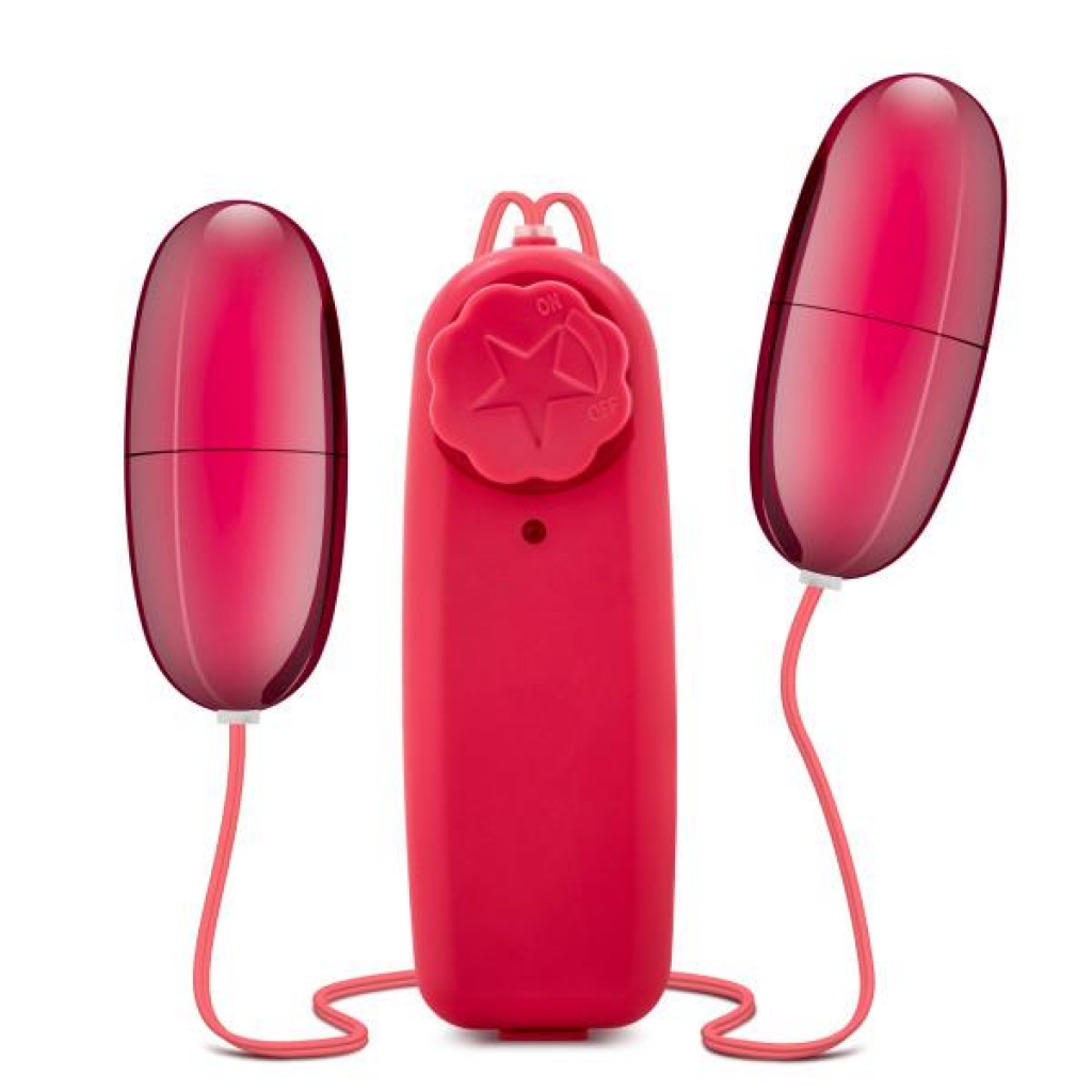 Double Pop Eggs Cerise Pink Vibrating Bullet - Bullet Vibrators
