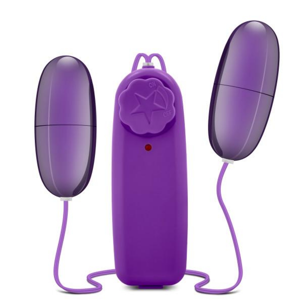 Double Pop Eggs Plum Purple Vibrating Bullet - Bullet Vibrators