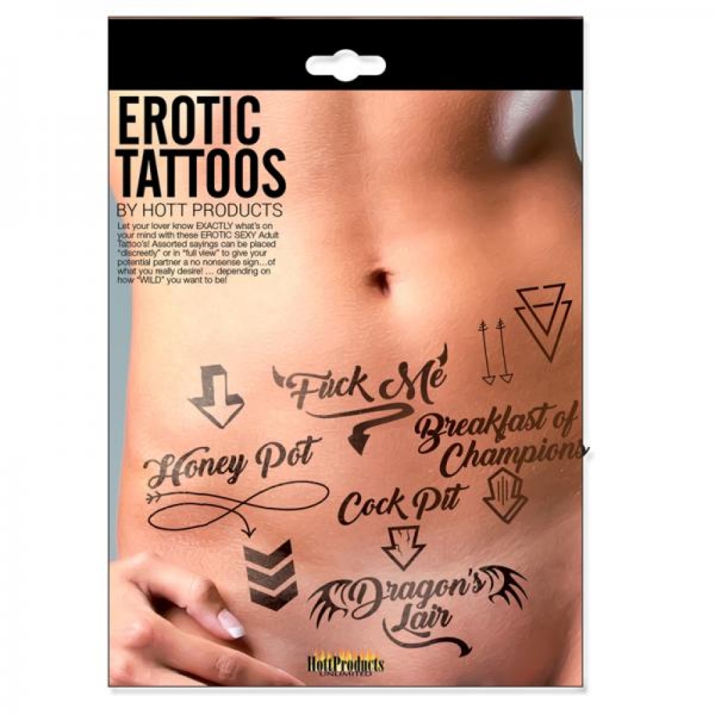 Erotic Tattoos Assorted Pack - Pasties, Tattoos & Accessories