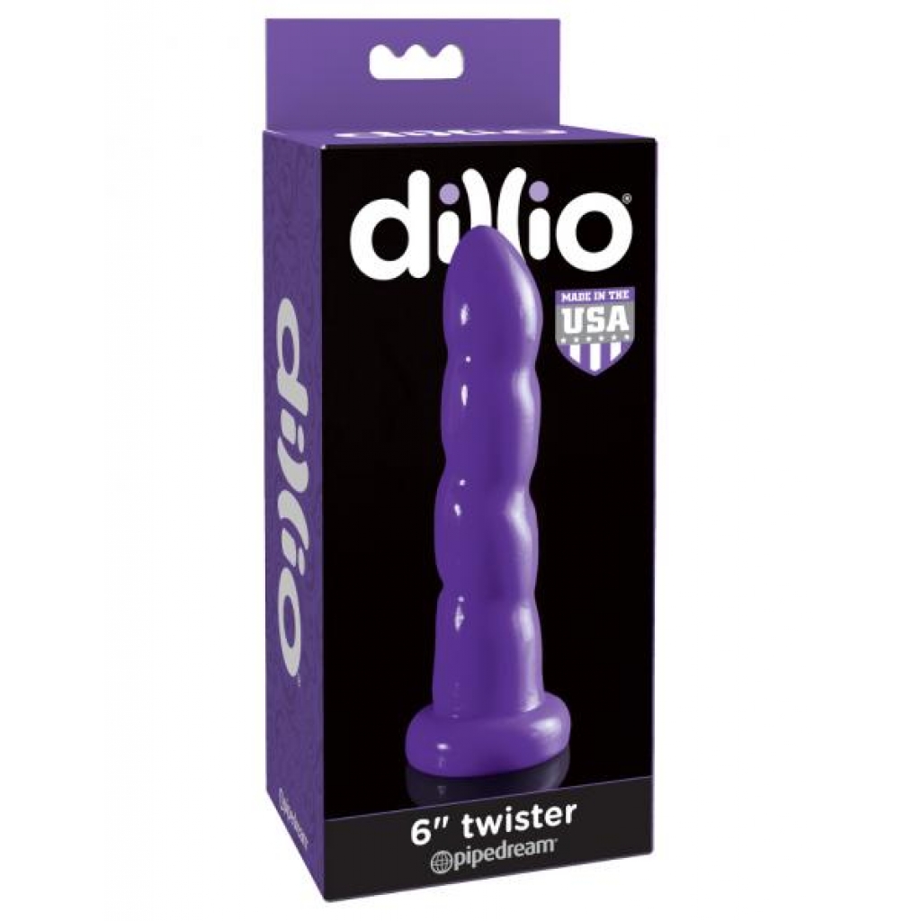 Dillio Purple 6in Twister - Realistic Dildos & Dongs