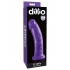 Dillio Purple 8 inches Slim Realistic Dildo - Realistic Dildos & Dongs